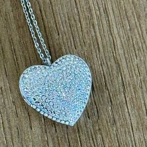Swarovski heart shaped locket necklace